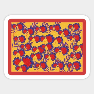 colorful pattern and floral print Sticker